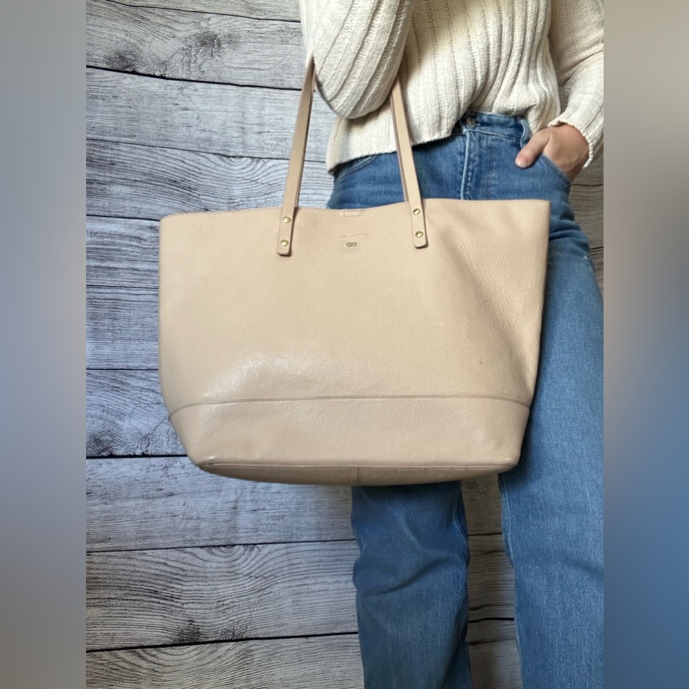 Cole Haan pebble leather tan tote bag